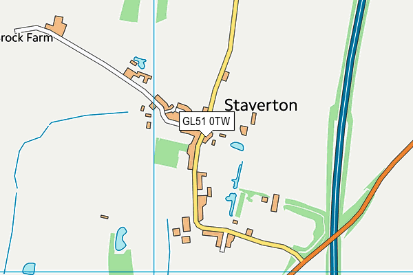 GL51 0TW map - OS VectorMap District (Ordnance Survey)