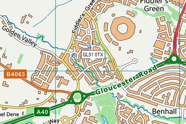 GL51 0TX map - OS VectorMap District (Ordnance Survey)