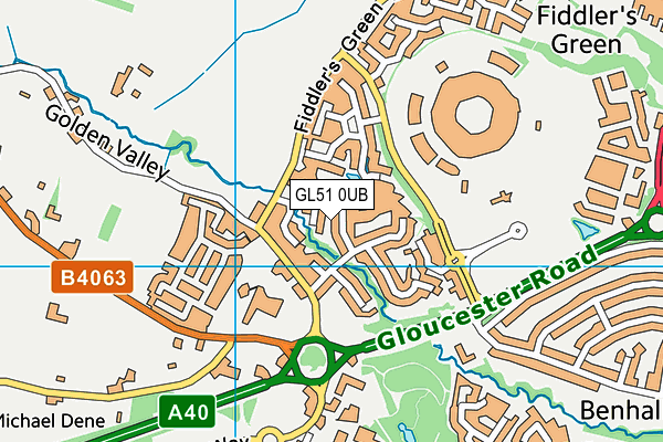 GL51 0UB map - OS VectorMap District (Ordnance Survey)