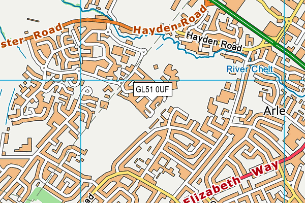 GL51 0UF map - OS VectorMap District (Ordnance Survey)