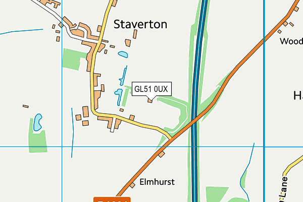 GL51 0UX map - OS VectorMap District (Ordnance Survey)