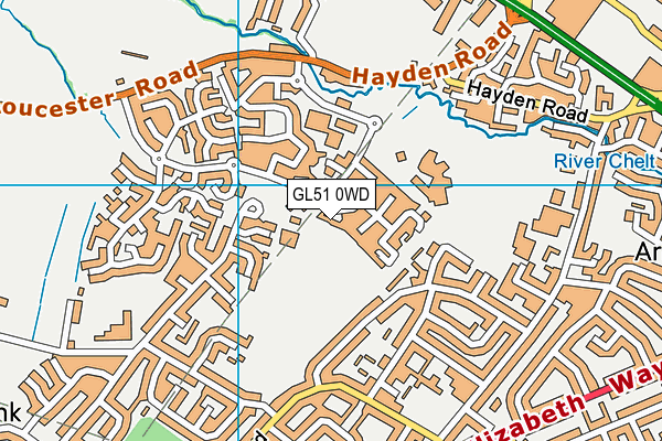 GL51 0WD map - OS VectorMap District (Ordnance Survey)