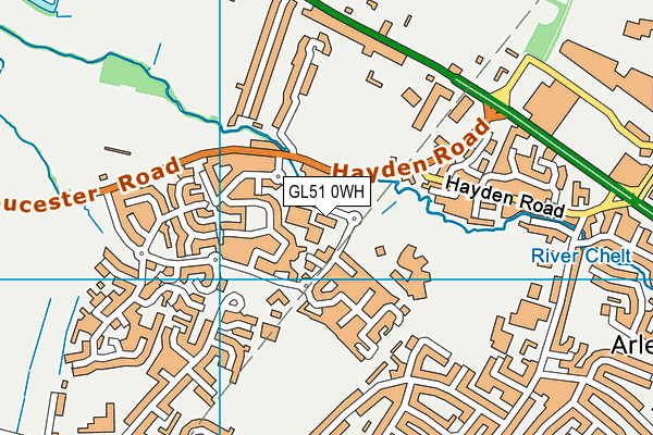 GL51 0WH map - OS VectorMap District (Ordnance Survey)