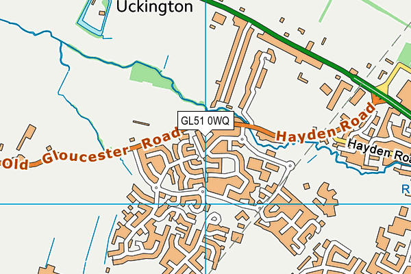 GL51 0WQ map - OS VectorMap District (Ordnance Survey)