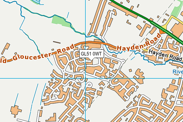 GL51 0WT map - OS VectorMap District (Ordnance Survey)