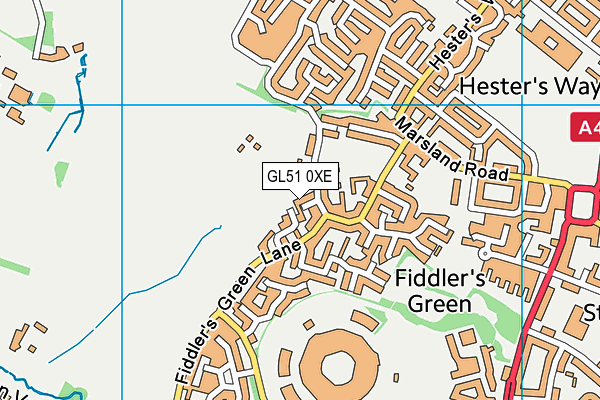 GL51 0XE map - OS VectorMap District (Ordnance Survey)