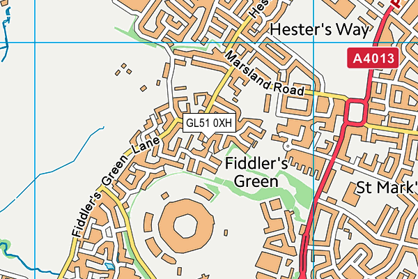 GL51 0XH map - OS VectorMap District (Ordnance Survey)