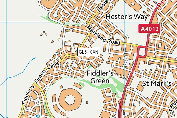 GL51 0XN map - OS VectorMap District (Ordnance Survey)