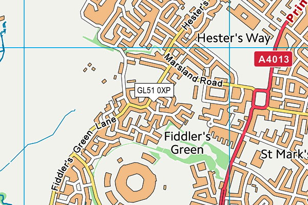 GL51 0XP map - OS VectorMap District (Ordnance Survey)