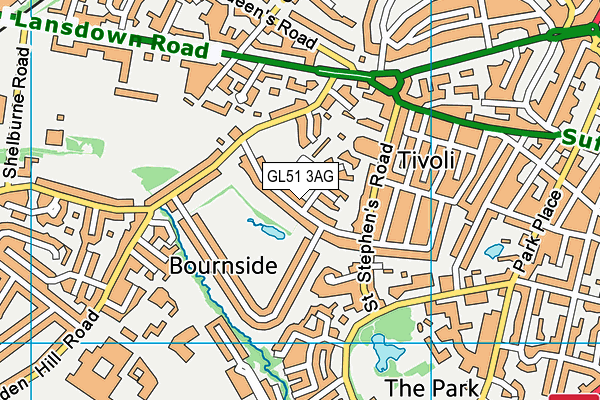 GL51 3AG map - OS VectorMap District (Ordnance Survey)