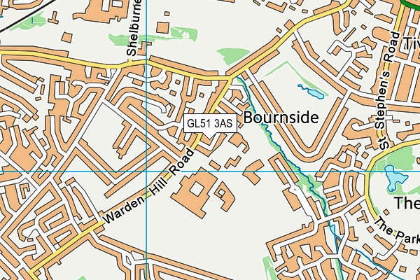 GL51 3AS map - OS VectorMap District (Ordnance Survey)