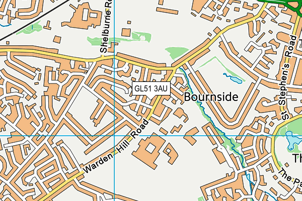 GL51 3AU map - OS VectorMap District (Ordnance Survey)