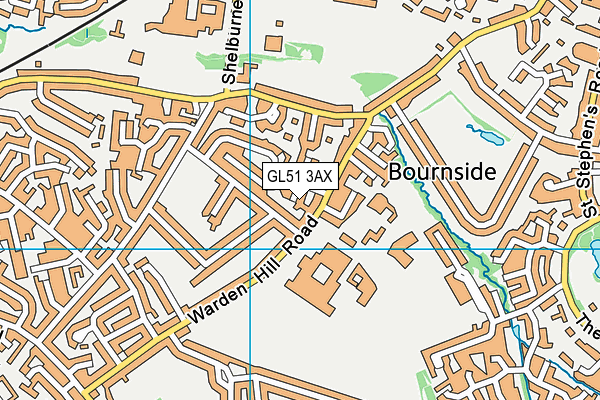 GL51 3AX map - OS VectorMap District (Ordnance Survey)