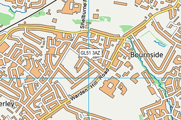 GL51 3AZ map - OS VectorMap District (Ordnance Survey)