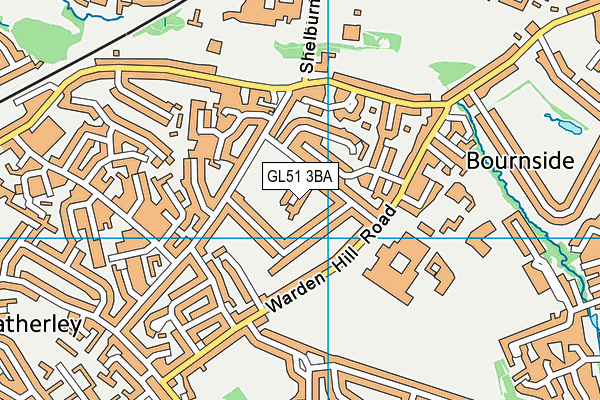 GL51 3BA map - OS VectorMap District (Ordnance Survey)