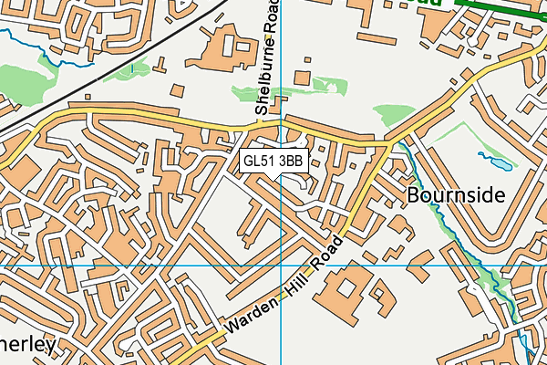 GL51 3BB map - OS VectorMap District (Ordnance Survey)