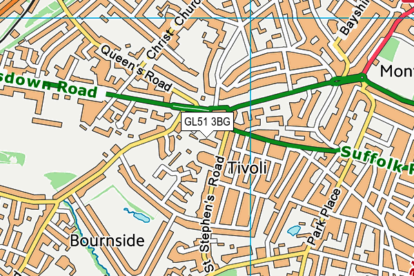 GL51 3BG map - OS VectorMap District (Ordnance Survey)