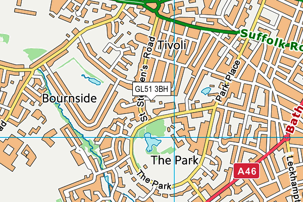 GL51 3BH map - OS VectorMap District (Ordnance Survey)