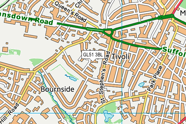 GL51 3BL map - OS VectorMap District (Ordnance Survey)