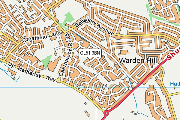 GL51 3BN map - OS VectorMap District (Ordnance Survey)