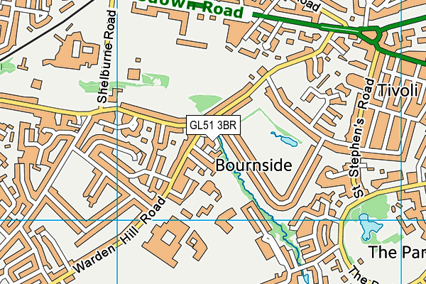 GL51 3BR map - OS VectorMap District (Ordnance Survey)