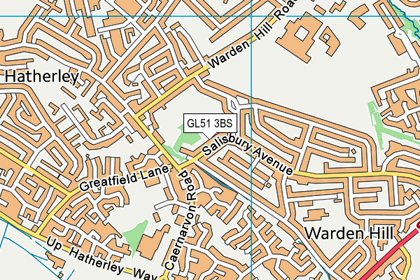 GL51 3BS map - OS VectorMap District (Ordnance Survey)