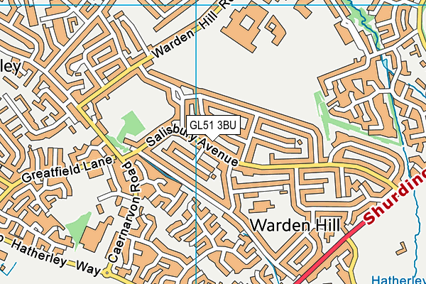GL51 3BU map - OS VectorMap District (Ordnance Survey)