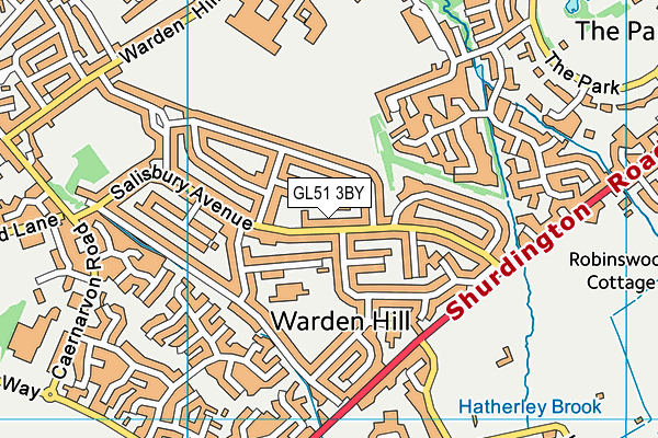 GL51 3BY map - OS VectorMap District (Ordnance Survey)