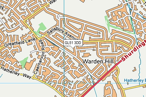 GL51 3DD map - OS VectorMap District (Ordnance Survey)