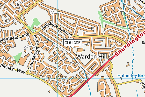 GL51 3DE map - OS VectorMap District (Ordnance Survey)