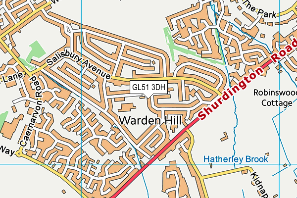 GL51 3DH map - OS VectorMap District (Ordnance Survey)