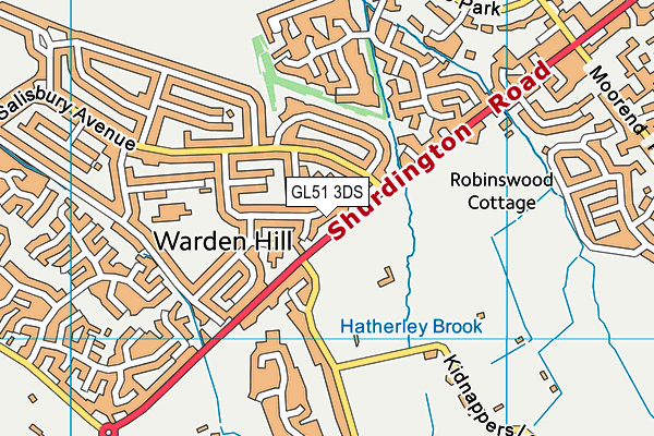 GL51 3DS map - OS VectorMap District (Ordnance Survey)