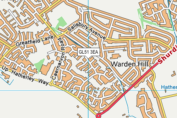 GL51 3EA map - OS VectorMap District (Ordnance Survey)