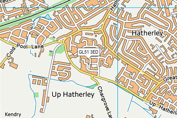 GL51 3ED map - OS VectorMap District (Ordnance Survey)