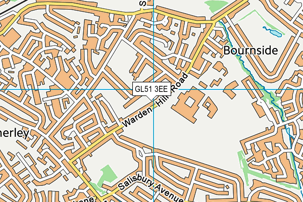 GL51 3EE map - OS VectorMap District (Ordnance Survey)
