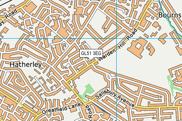 GL51 3EG map - OS VectorMap District (Ordnance Survey)