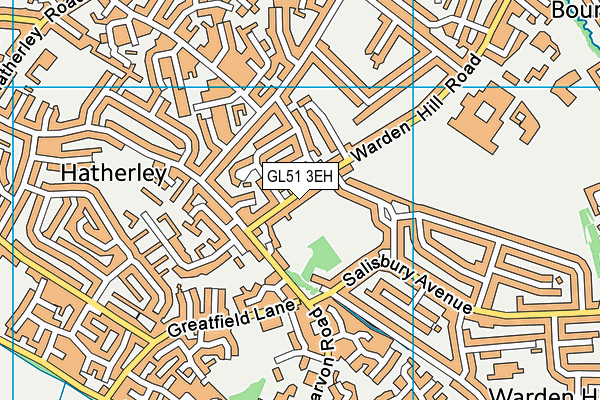 GL51 3EH map - OS VectorMap District (Ordnance Survey)