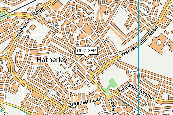 GL51 3EP map - OS VectorMap District (Ordnance Survey)