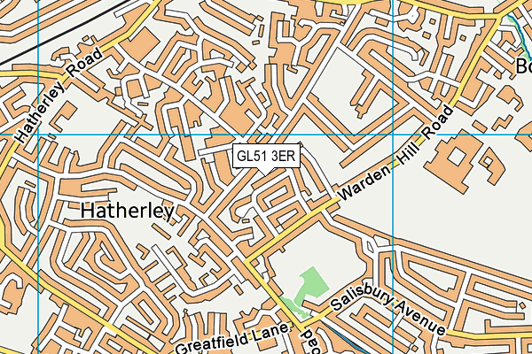 GL51 3ER map - OS VectorMap District (Ordnance Survey)