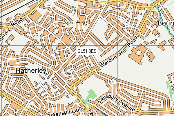 GL51 3ES map - OS VectorMap District (Ordnance Survey)