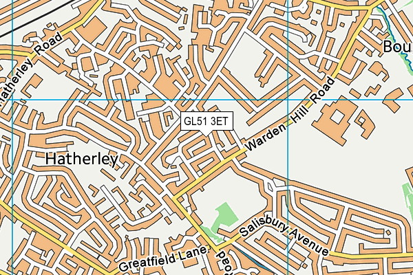 GL51 3ET map - OS VectorMap District (Ordnance Survey)