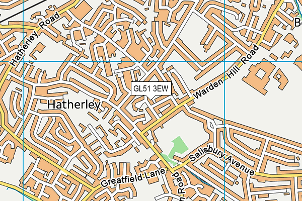 GL51 3EW map - OS VectorMap District (Ordnance Survey)