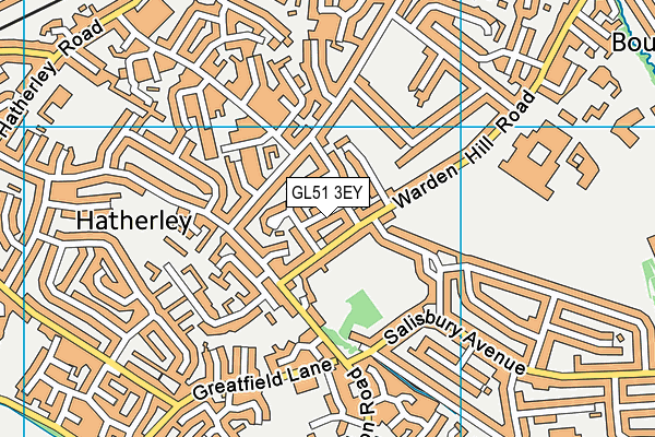 GL51 3EY map - OS VectorMap District (Ordnance Survey)