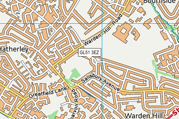 GL51 3EZ map - OS VectorMap District (Ordnance Survey)