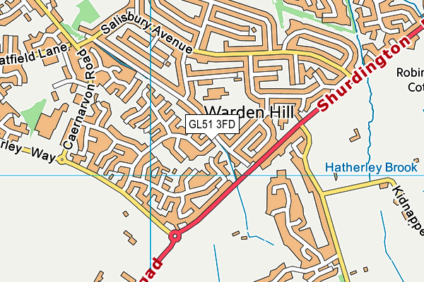 GL51 3FD map - OS VectorMap District (Ordnance Survey)