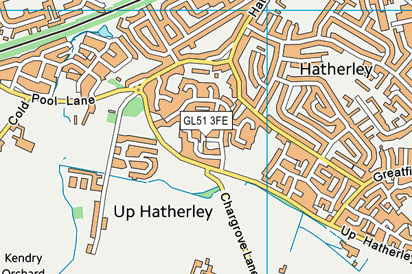 GL51 3FE map - OS VectorMap District (Ordnance Survey)