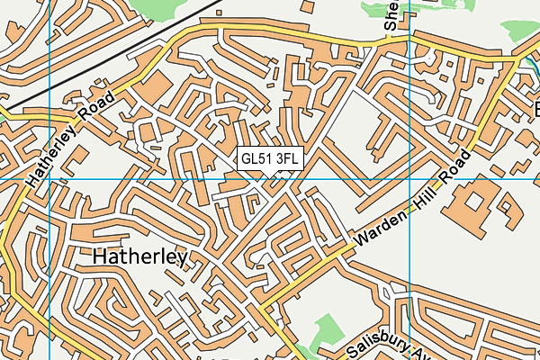 GL51 3FL map - OS VectorMap District (Ordnance Survey)