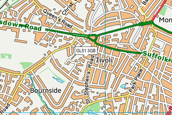 GL51 3GB map - OS VectorMap District (Ordnance Survey)