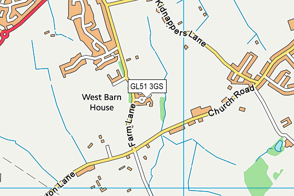 GL51 3GS map - OS VectorMap District (Ordnance Survey)