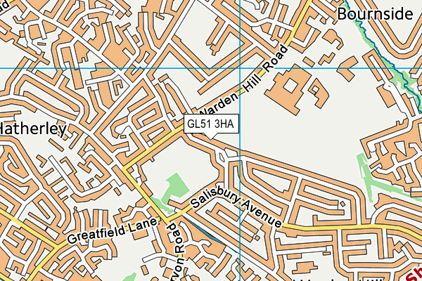 GL51 3HA map - OS VectorMap District (Ordnance Survey)